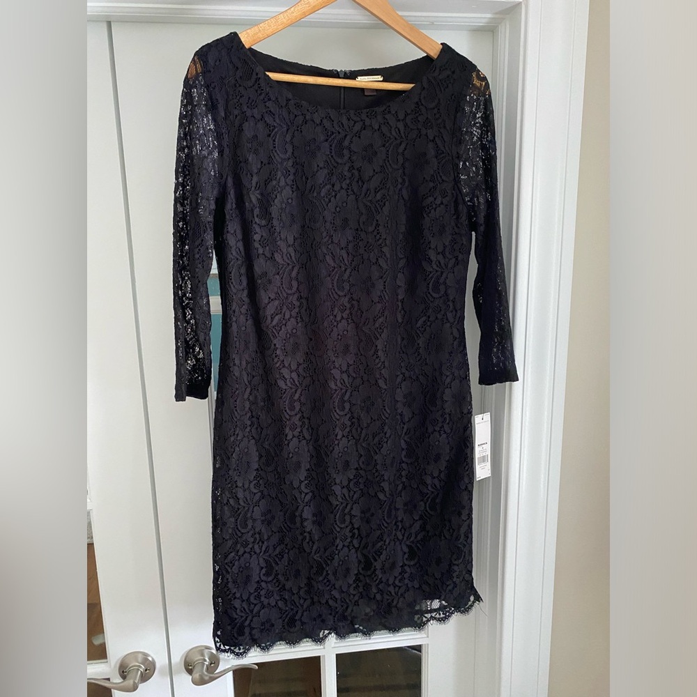 Dana Buchman - Dazzle Dress - Black Formal Dress - Long Sleeve - Size 8